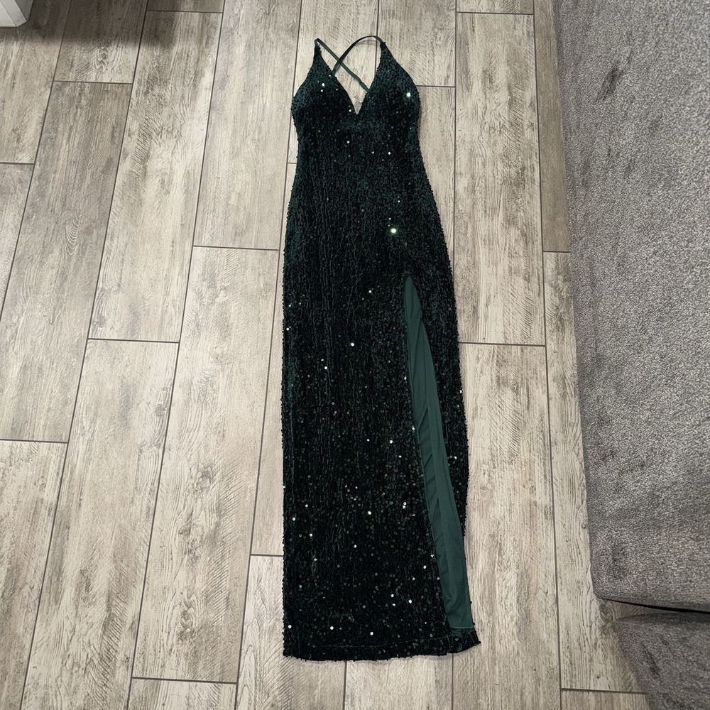 Pear Culture Emerald Green Sequin Dress Size 0  From Dillards Worn Once 191